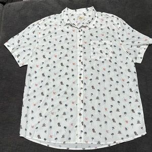 Marine Layer Short sleeve mushroom printed shirt
